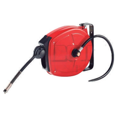 Carrete retráctil profesional para aire con manguera 12 mts